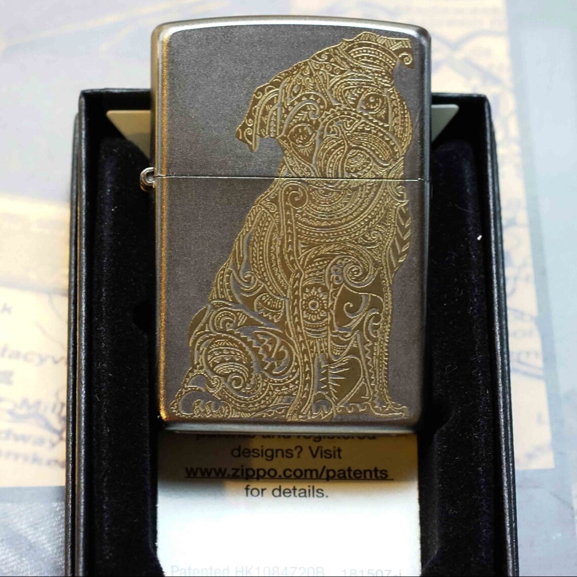Fully hand engraved zippo light dog Etsy