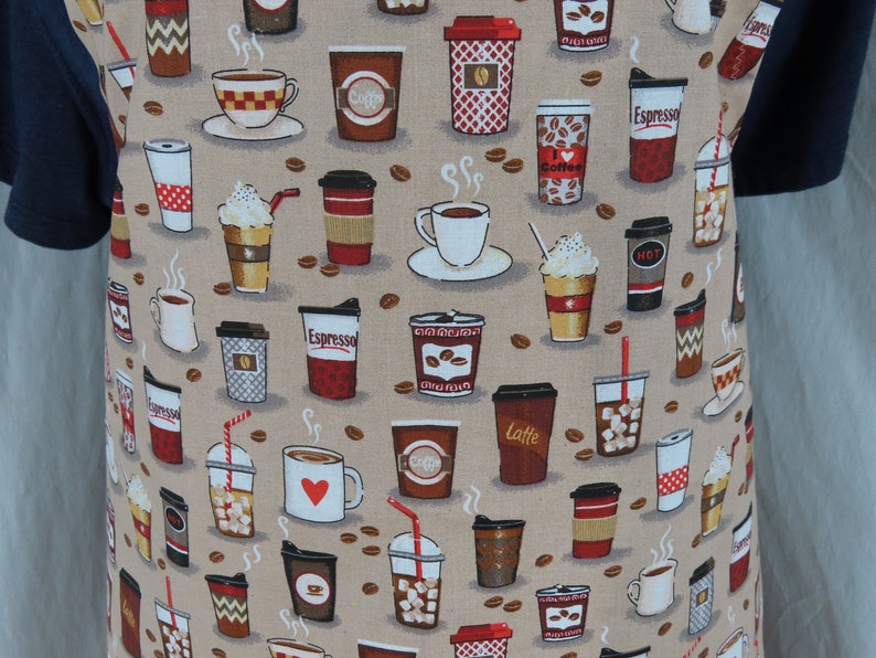 KITCHEN APRON NWT RECIPEASE BAKE EAT REPEAT 32" COFFEE CUP DESIGN SPOONS CUPS KITCHEN APRON NWT RECIPEASE BAKE EAT REPEAT 32" COFFEE CUP DESIGN SPOONS CUPS