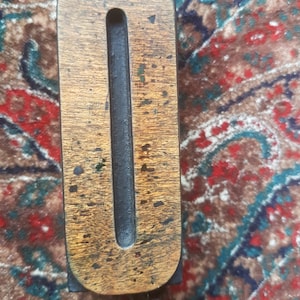 Antike große Holzdrucker Buchstabenblock O - Großbuchstaben