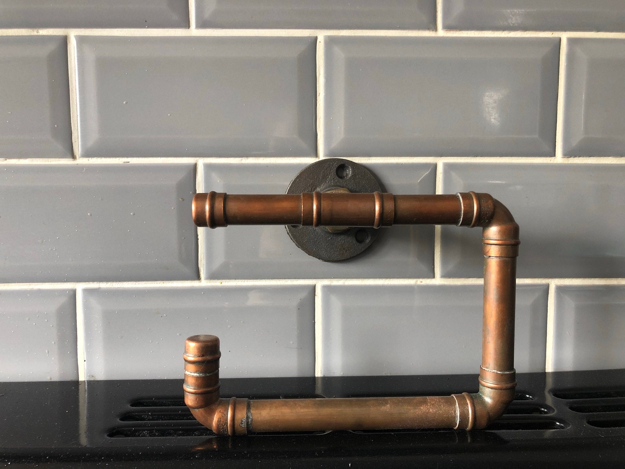 Handmade Copper toilet roll holder varies designs Etsy