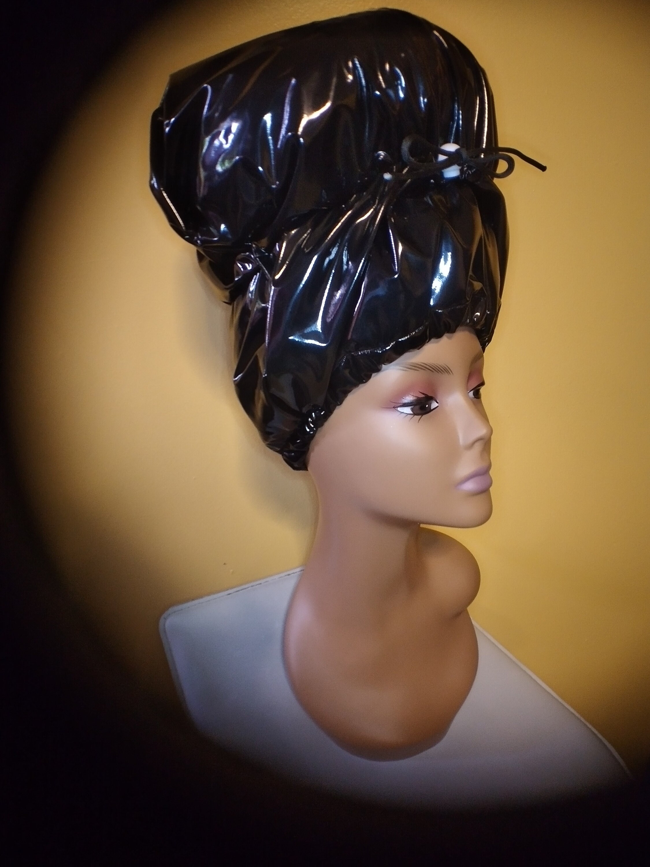 Black PonyTail ShowerCap Etsy