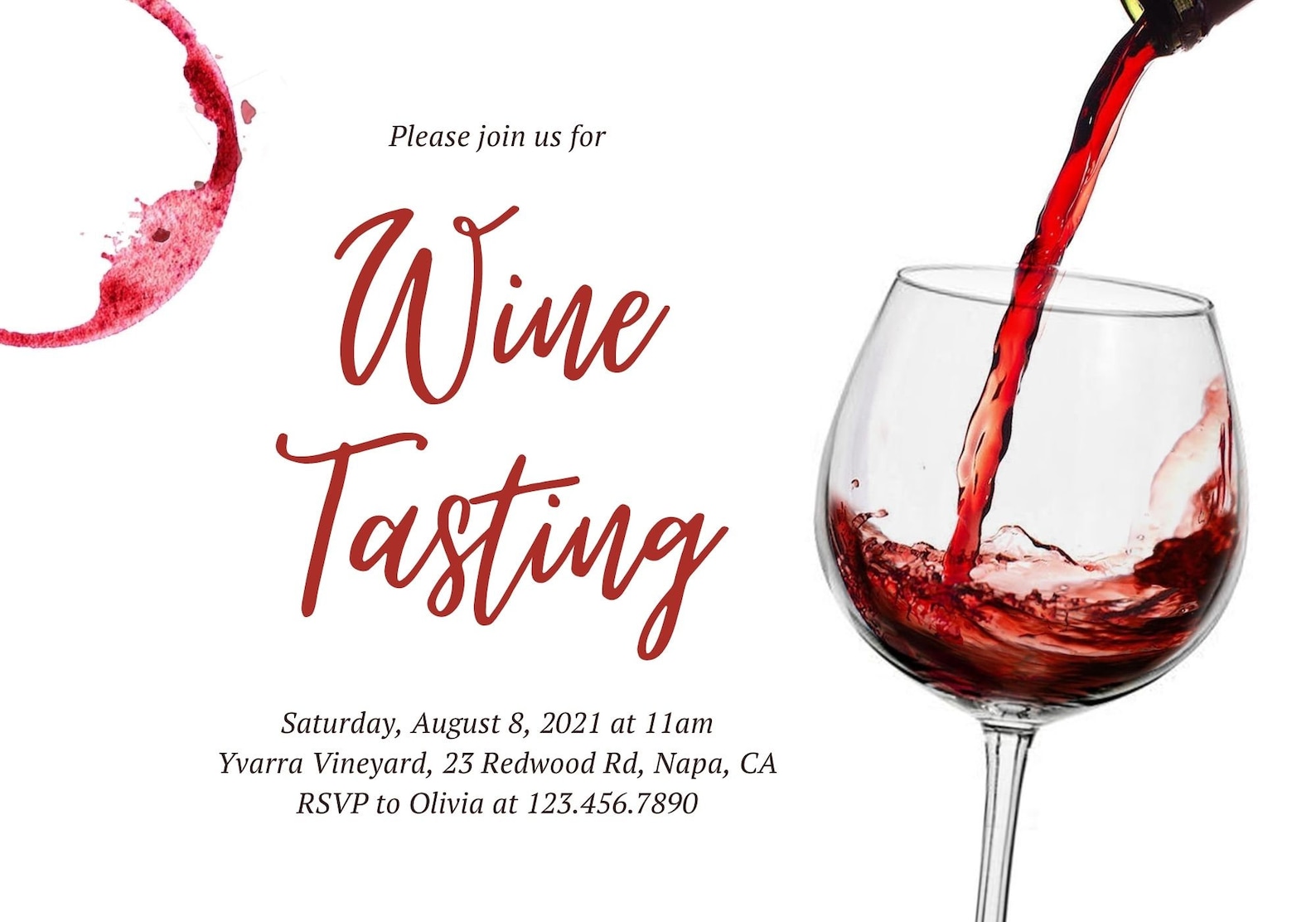 Custom Printable Wine Tasting Invitation, Downloadable Wine Tasting