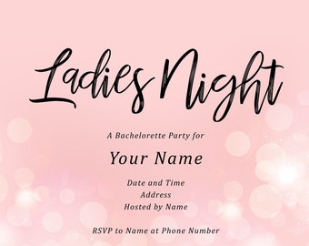 Custom Printable Bachelorette Party Invitation, Downloadable Bachelorette Party Invitation, Bachelorette Party Invitation