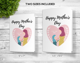 Happy Mother's Day Greeting Card, Printable Happy Mother's Day Greeting Card, Muslim Mom Gift Idea, Card for Mother, Gift for Muslim Mom
