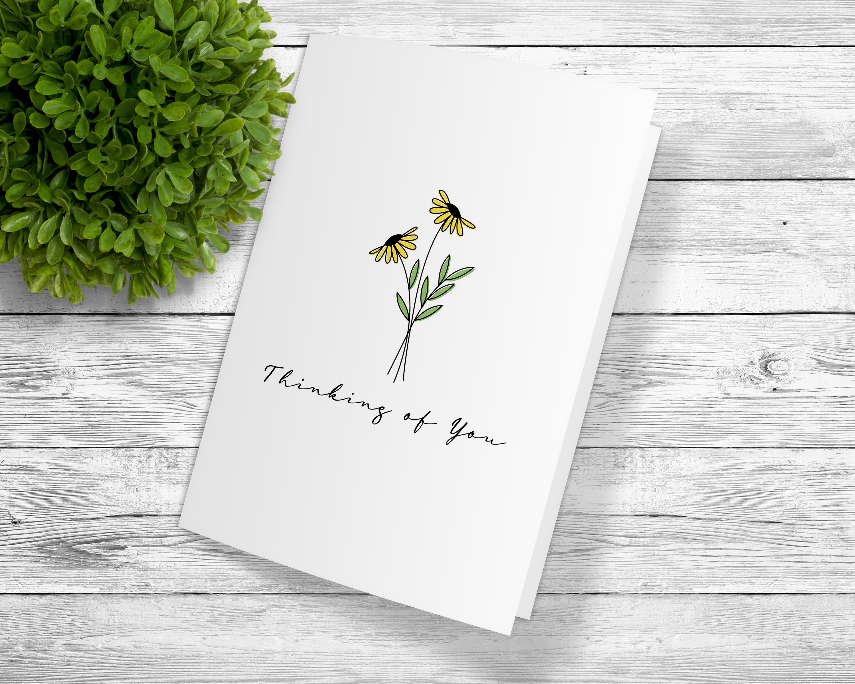 Thinking of You Greeting Card, Printable Thinking of You Greeting Card ...