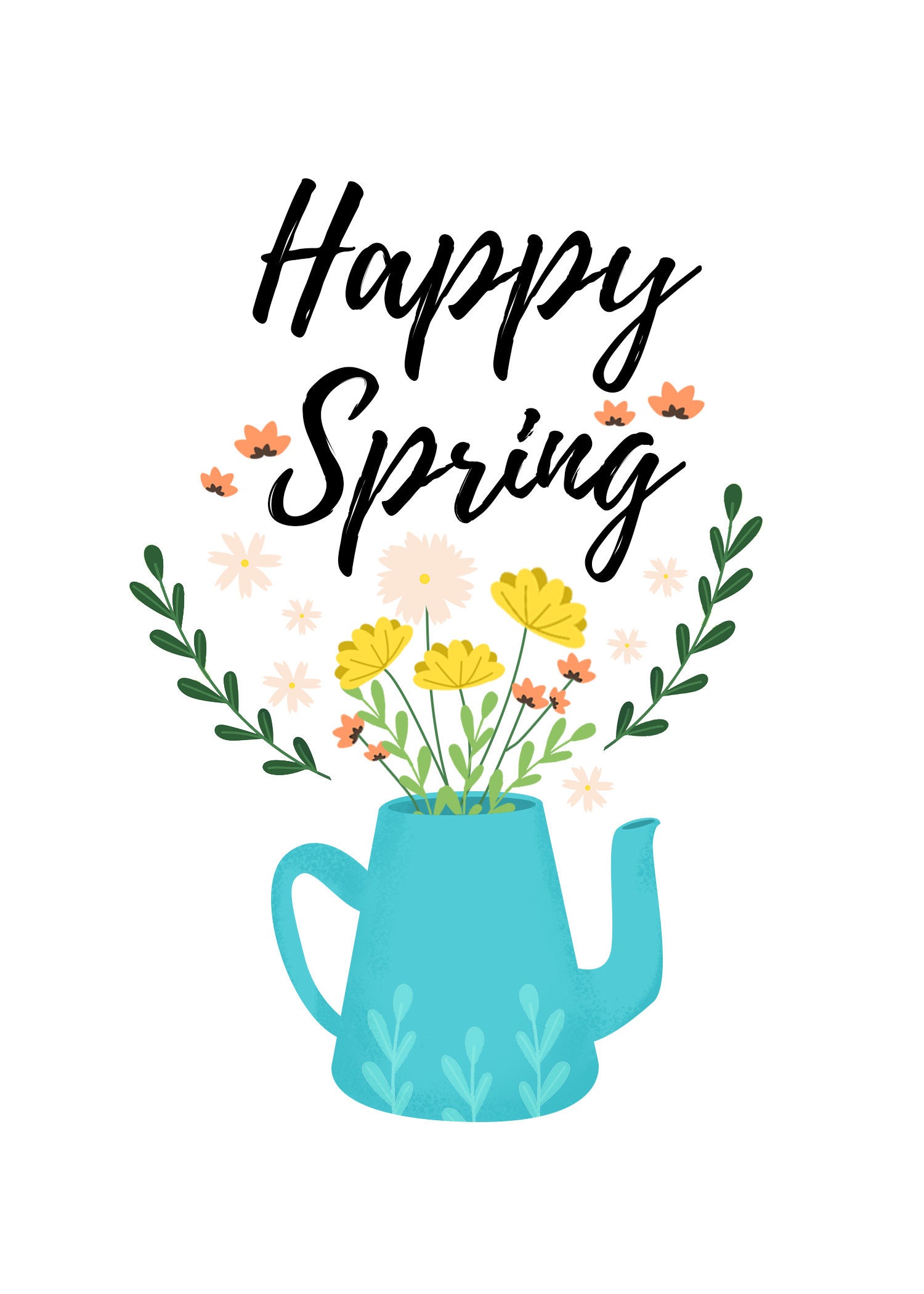 happy-spring-greeting-card-printable-happy-spring-greeting-etsy-uk