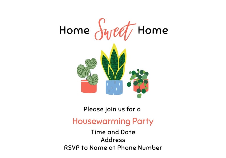 Custom Printable Housewarming Invitation, Downloadable Housewarming