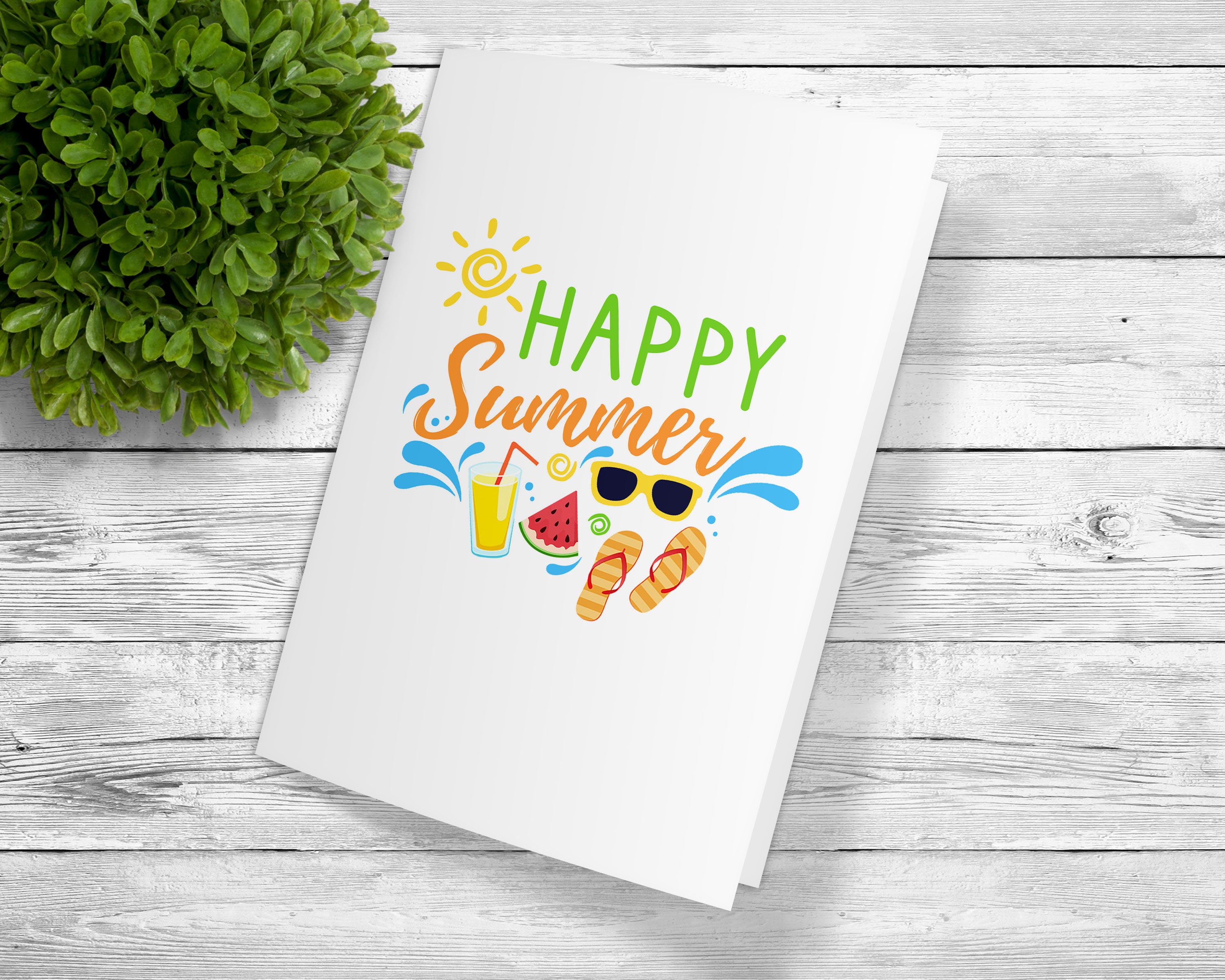 Happy Summer Greeting Card, Printable Happy Summer Greeting Card