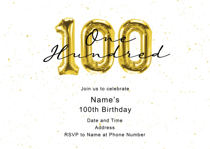 custom-printable-100th-birthday-invitation-downloadable-100th-etsy