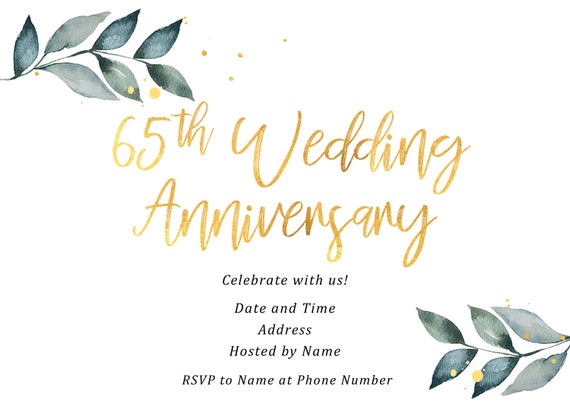 Invitaciones Para El 65 Aniversario De Bodas 37 Textos Y Frases Para