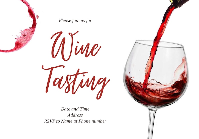 Custom Printable Wine Tasting Invitation, Downloadable Wine Tasting ...