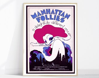 Manhattan Follies Vintage Fine Art Giclee Print