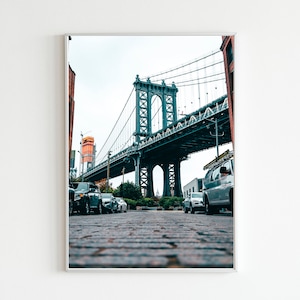 Manhattan Bridge Print, New York City Photography, DUMBO Brooklyn, NYC Photos, Bridge Photography, Cityscapes and Scenery, NYC Streets