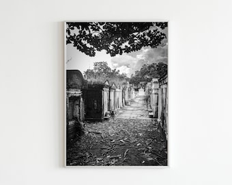 Lafayette Cemetery #1, New Orleans Cemetery Print, NOLA Cemeteries, New Orleans Photography, Black & White Photo Prints, Gallery Wall Art