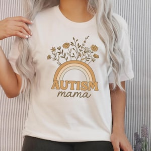 Camiseta Boho Autism Mom: Camiseta de Conscientização de Mães Orgulhosas