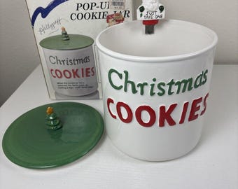 Tarro de galletas emergente Grant Howard Galletas navideñas Santa EXCELENTE