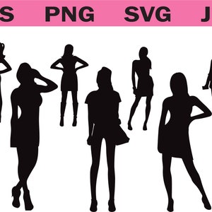 Model Silhouette SVG, Model SVG, Model Clipart, Clipart For Modeling, Model Design, SVG Models, Model, Png, Svg Download, 5 Minute Crafts