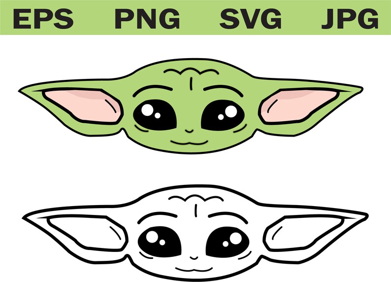 Baby Yoda Svg Baby Yoda Clipart Svg Yoda Head Svg Yoda Svg - Etsy Finland