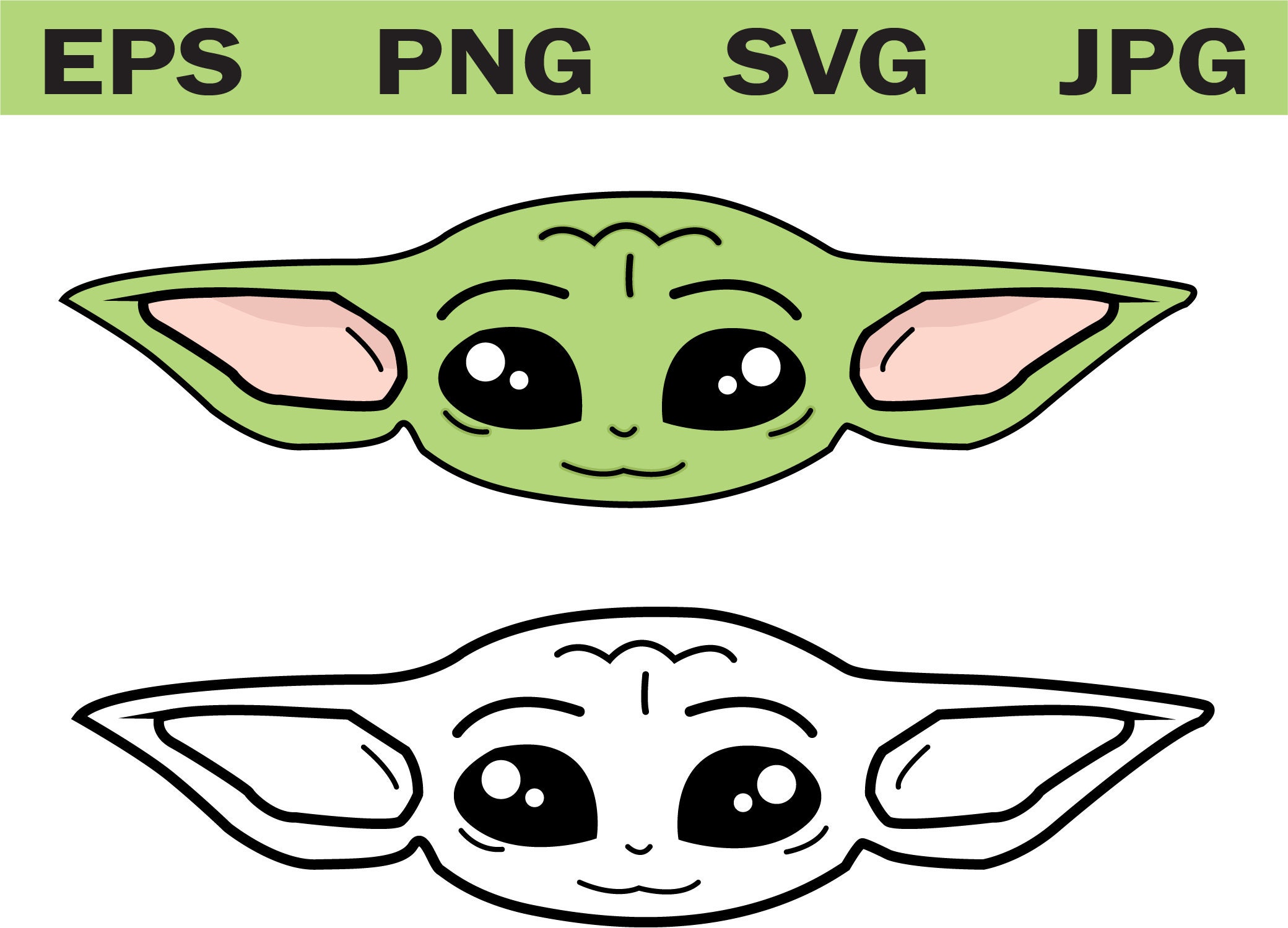 how to draw yoda face easy