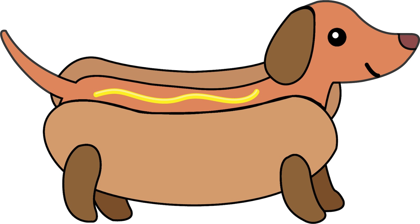Weiner Dog Clipart, Weiner Dog Hot Dog, Hot Dog Clipart, Cute Clipart