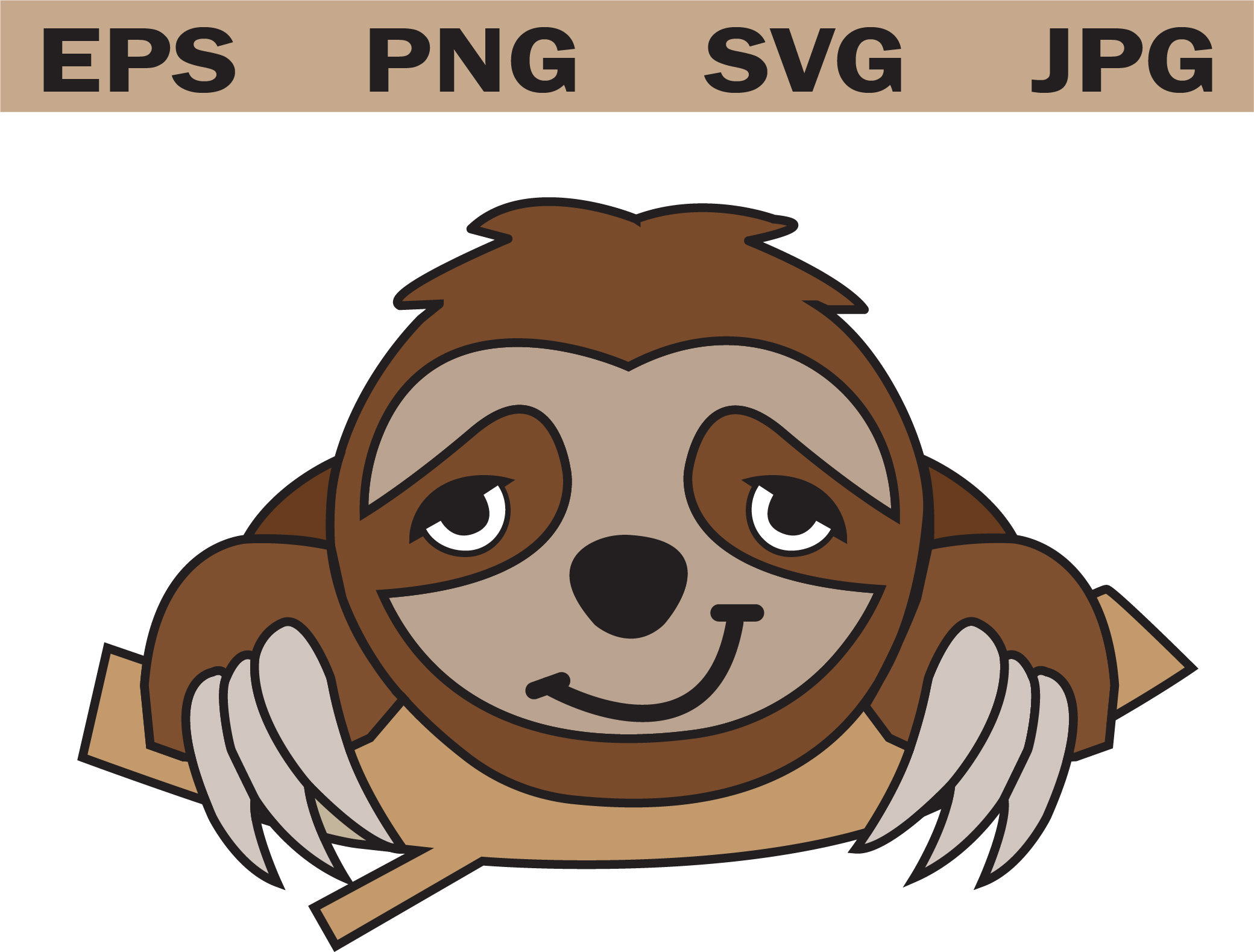 Cute Sloth Face SVG Sleepy Sloth Cute Sloth SVG Sloth - Etsy UK