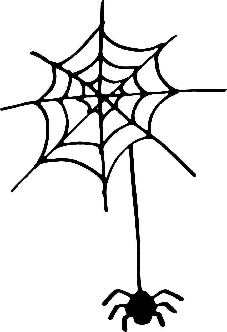 Spider Silhouette, Spider, Cute Halloween, Halloween Clipart, Creepy ...