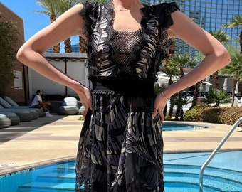 Maxi Dress| Maxi Lace Trimming Dress| V Neck Dress