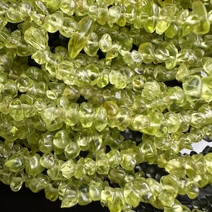 Strand Peridot 82 cm Chip Nuggets A Grade Gemstone Beads for Necklace Bracelet NEW!! Green p232 5 mm
