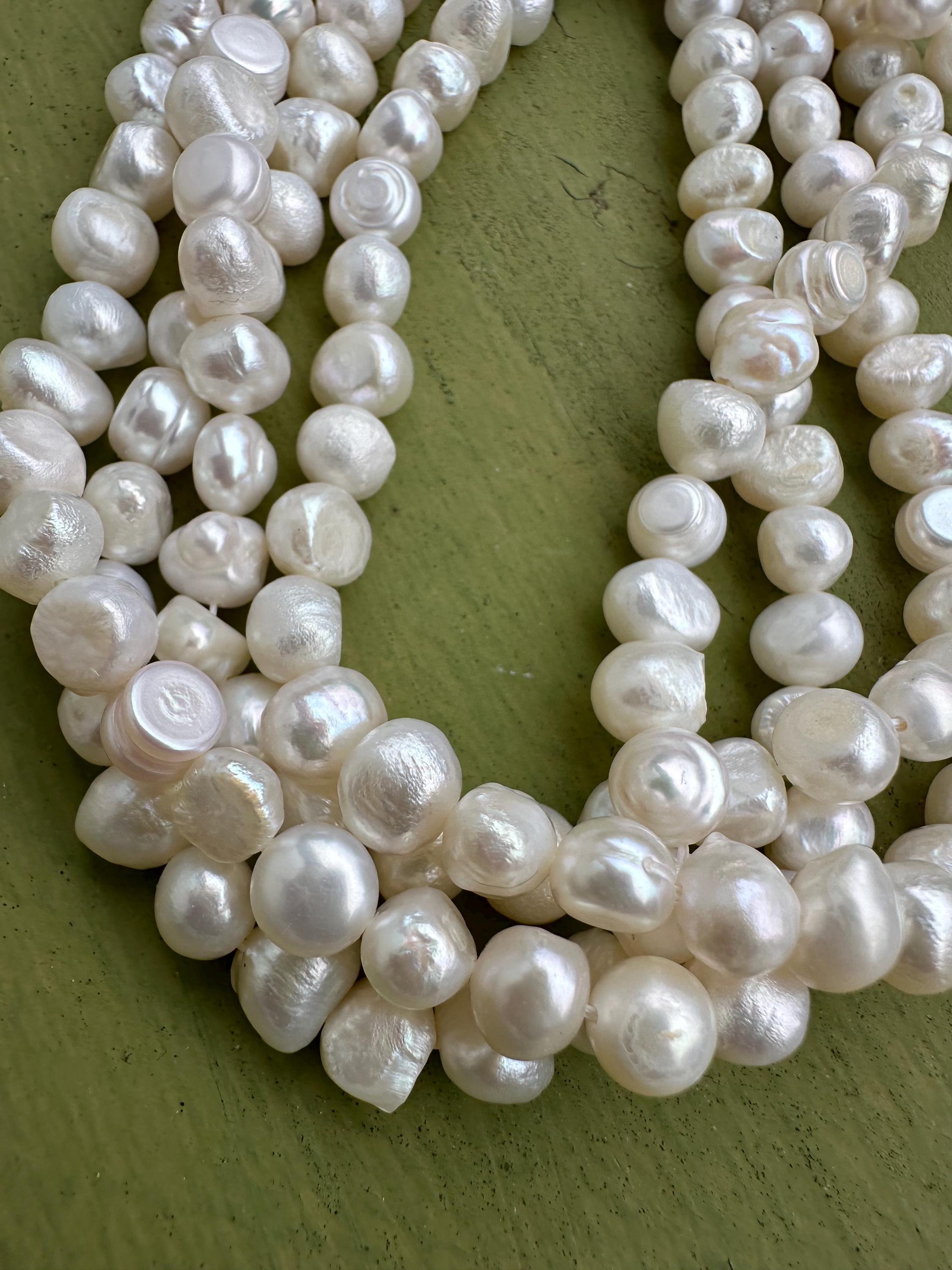 Perles De Culture Eau Douce Olives 5-7mm Blanc – Lot De 10 Pièces, Neuf, Fait Main