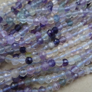 Strand Fluorite 4 mm Faceted 39 cm Beads for Necklace Bracelet #e911 faceted