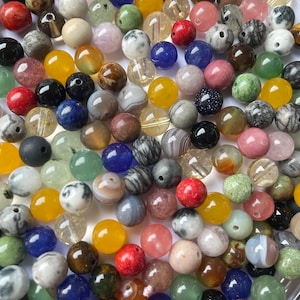 Mix semi-precious stones 8 mm multicolor beads for necklace bracelet #m258 New!!!