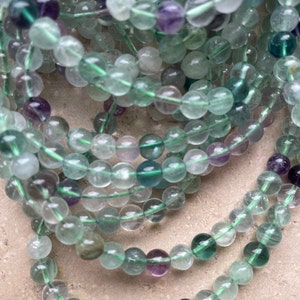 Strand Fluorite 10 mm 39 cm Beads for Necklace Bracelet #j208
