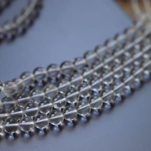 Strang Bergkristall 5mm kristallklar #n231 Edelstein Perlen Kette Armband