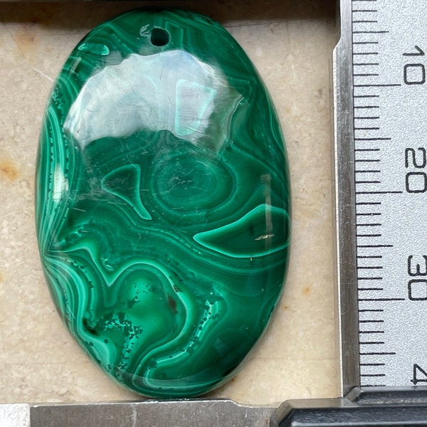 Anhänger Malachit 38 CM Cabochon m237