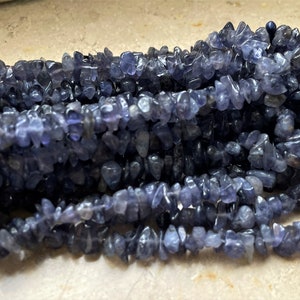 Strand Cordieriet 82 CM Splitter Nuggets Ioliet A Grade Edelsteen Kralen voor Ketting Armband Water Saffier NIEUW!! f231