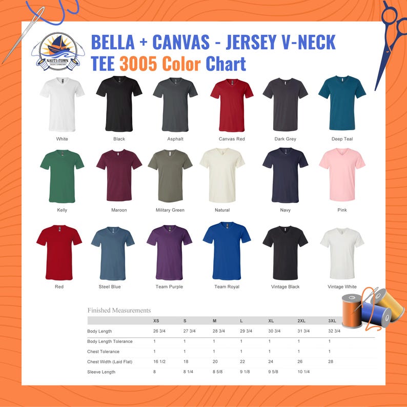 Custom Printed Bella Canvas 3005 V-Neck Cotton T-Shirt for Crafting, Unisex Tee Transfers, Logo Shirts, Vacation Tee image 5