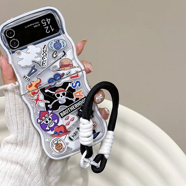 One Piece Luffys Handschlaufe Cartoon Handyhülle für Samsung Galaxy Z Flip 5