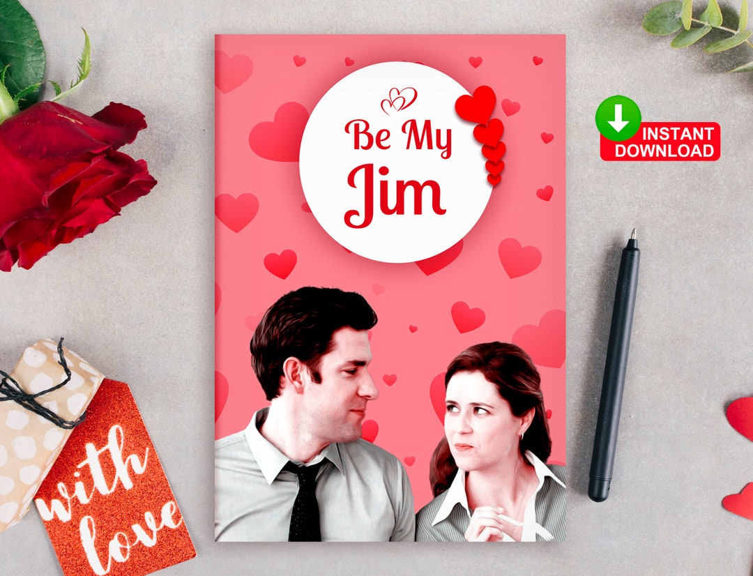 Jim & Pam Valentine's Day Card the Office Us Etsy