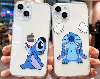 Disney Stitch doorzichtige telefoonhoesjes voor iPhone 15/14/13/12/11