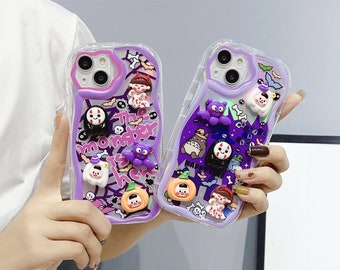 Anime cute 3D Totoross Silicone case for iPhone 15 Pro Max