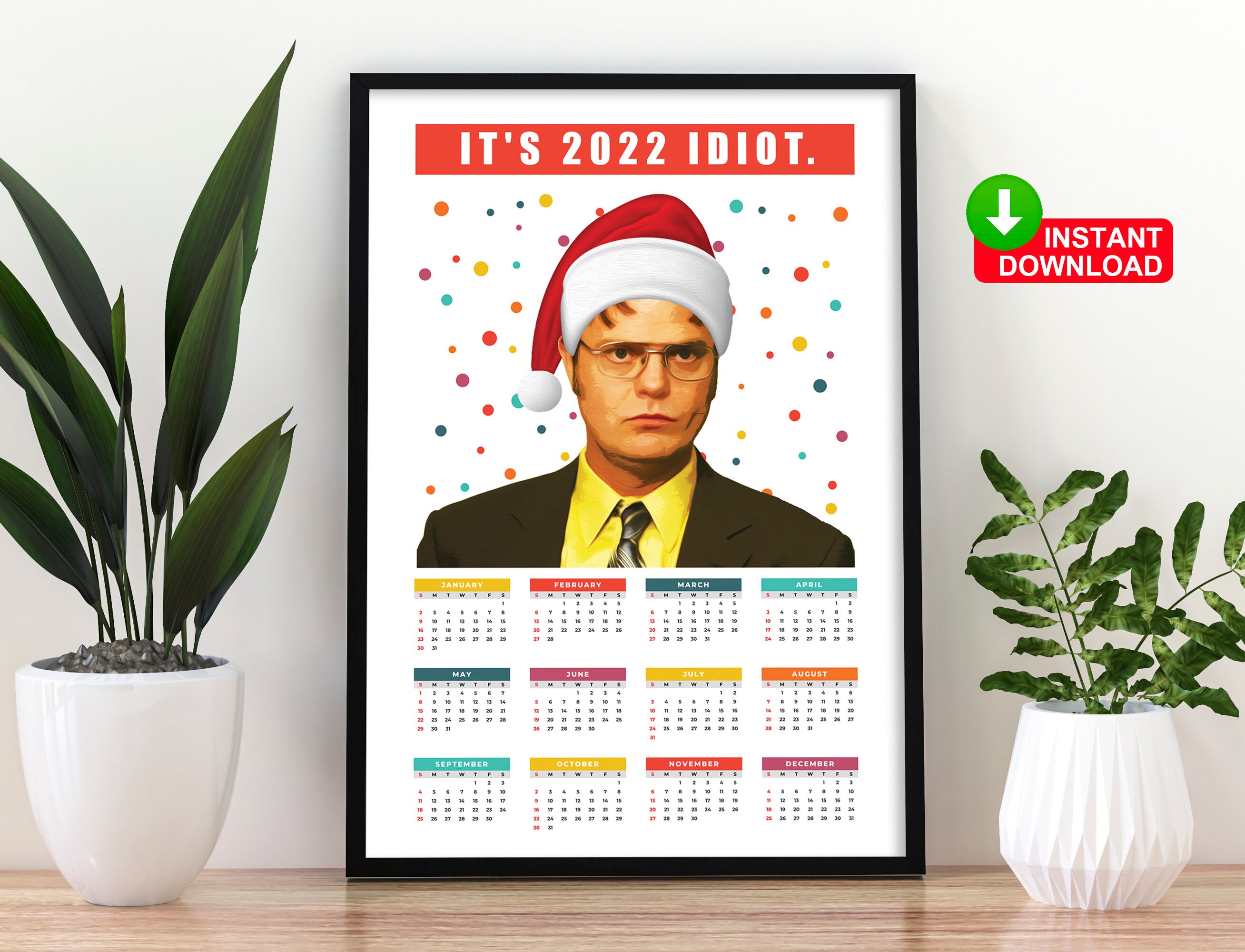 2022 Dwight Schrute Calendar Printable the Office Us Dunder Etsy