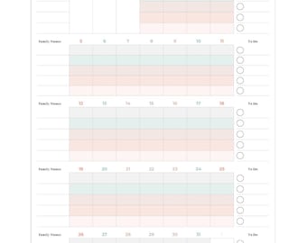 Calendario de pared familiar 2026: agenda y planificador para familias numerosas y hogares con mucha actividad