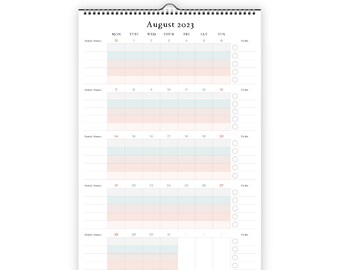 2023 Family Wall Calendar A3 Size, Family Planner and Schedule All in One Including To Do Lists