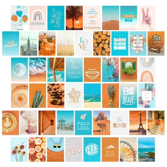 Boho Collage Kit 50 Pc Wall Collage Kit Digital Download | Etsy