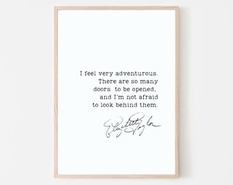 Elizabeth Taylor Quote Print: Adventurous Famous Saying (Digital Download)