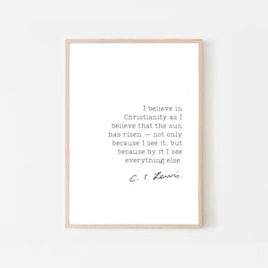 CS Lewis Quote | CS Lewis Print | Office Desk Art, or Mindfulness Gift