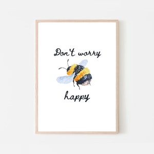 Bee Wall Art | Bumble Bee Print