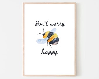 Bienen Wandkunst | Hummel Bee Print