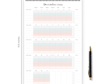 Academic Wall Calendar 2025-2026 – Large Student Planner July 2025 to June 2026