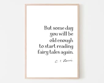 CS Lewis Quote Print: Watercolor Font, Mindfulness Art (Digital Download)